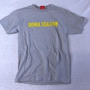 Full Send T-Shirt Mens Medium Gray Rona Season Neon Parrot Graphic